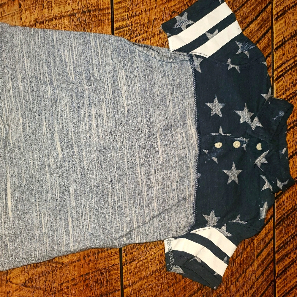 Boys qtr button shirt